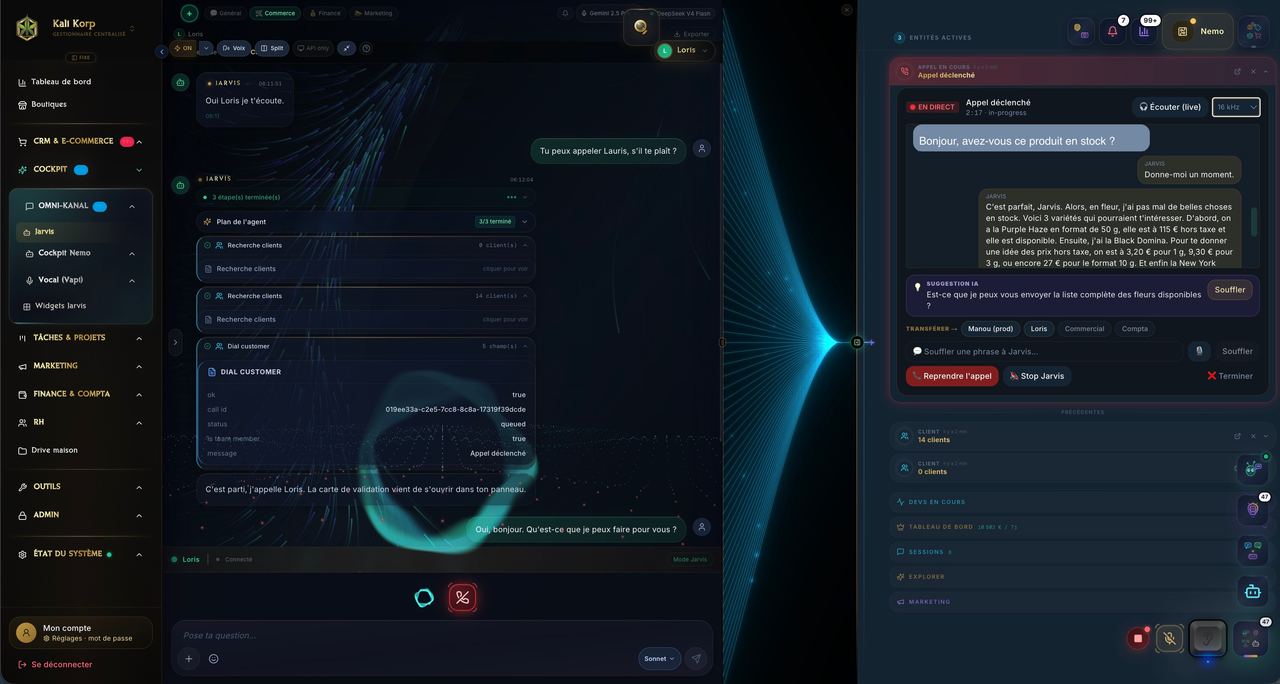 Kalia pilote les appels AlloKali en direct depuis le cockpit AllInMyApp